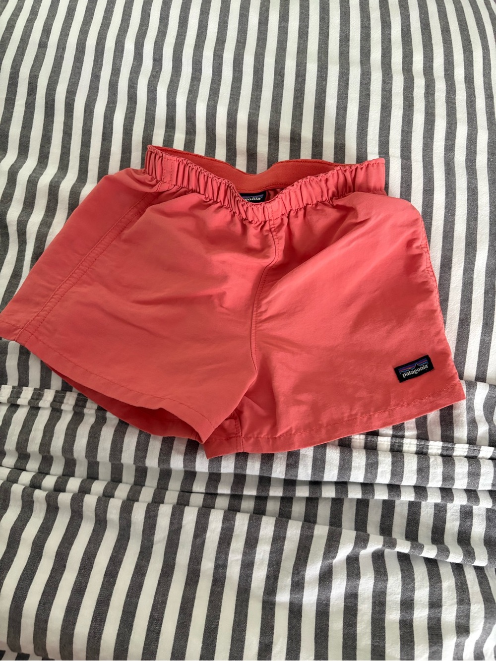 Patagonia Girls Coral Pink Elastic Waist Shorts